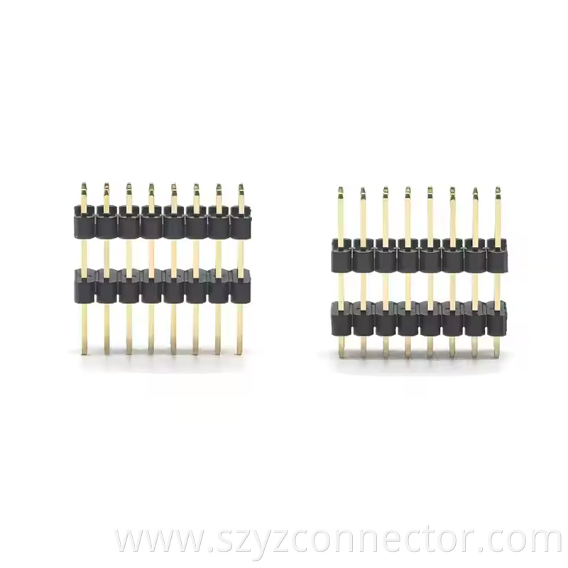 2.54mm Pitch Pin Header Dual Row Straight SQ0.64mm H2.5mm 28P (3)